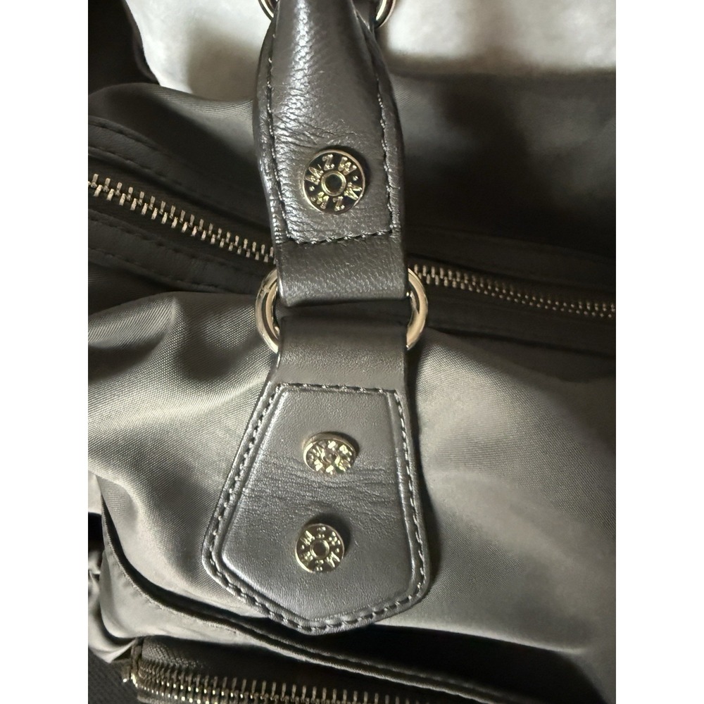 MZ Wallace Gray Nylon and Leather Bedford Jane Shoulder Bag with Zip Pouch - Picture 6 of 16
